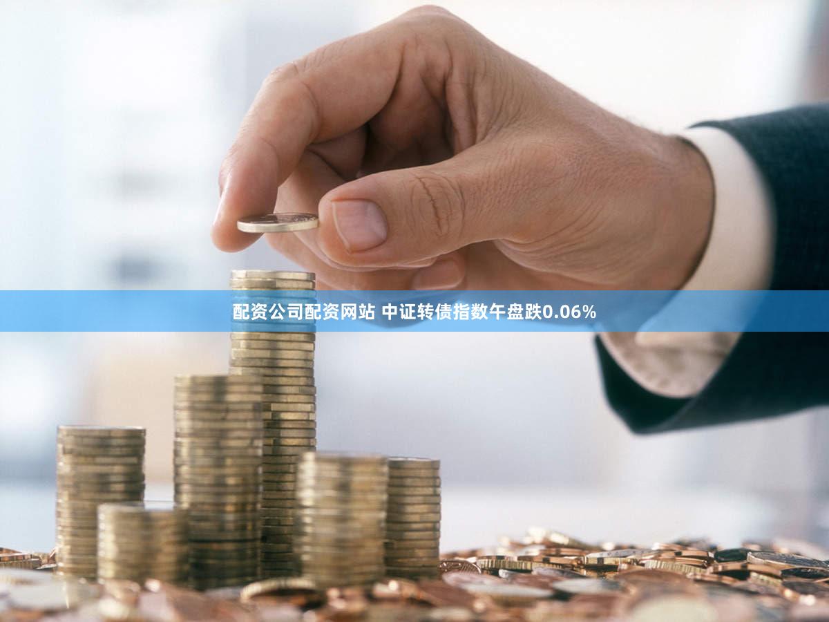 配资公司配资网站 中证转债指数午盘跌0.06%