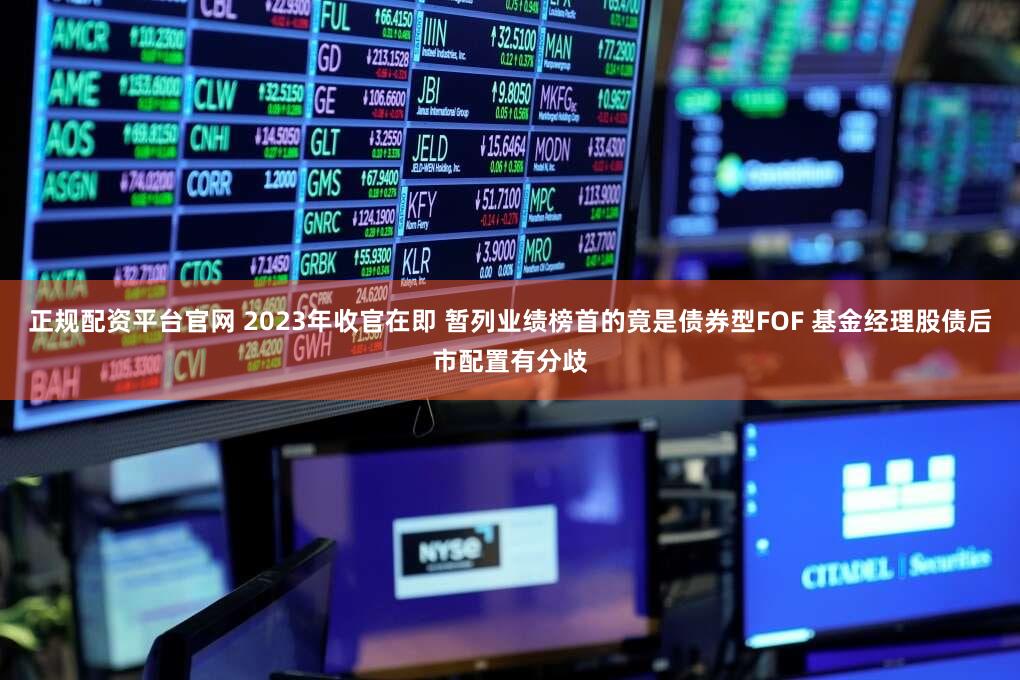 正规配资平台官网 2023年收官在即 暂列业绩榜首的竟是债券型FOF 基金经理股债后市配置有分歧